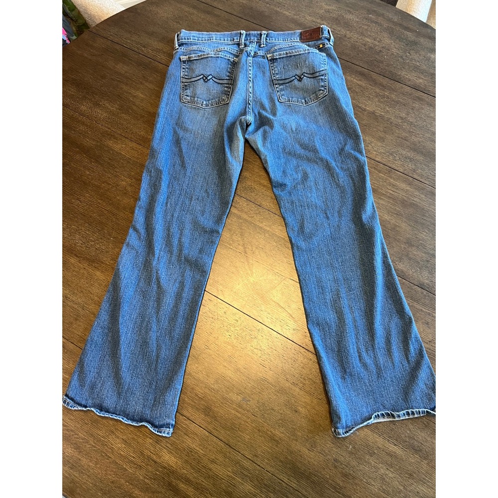 Lucky Brand Sweet N Low Ankle Jeans Women Size 12 Medium Wash Flare Leg - Picture 6 of 8